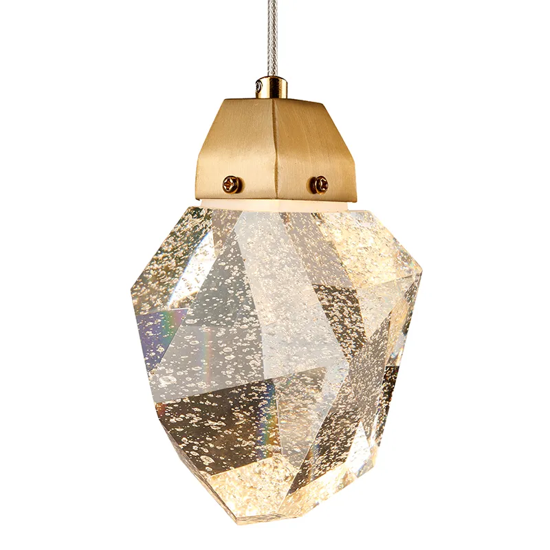 Bubble Crystal lysekrone for høyt tak