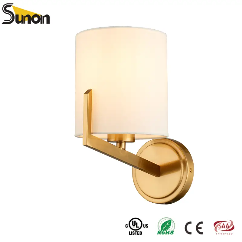 1 Light Satin Brass Modern Wall Lamp