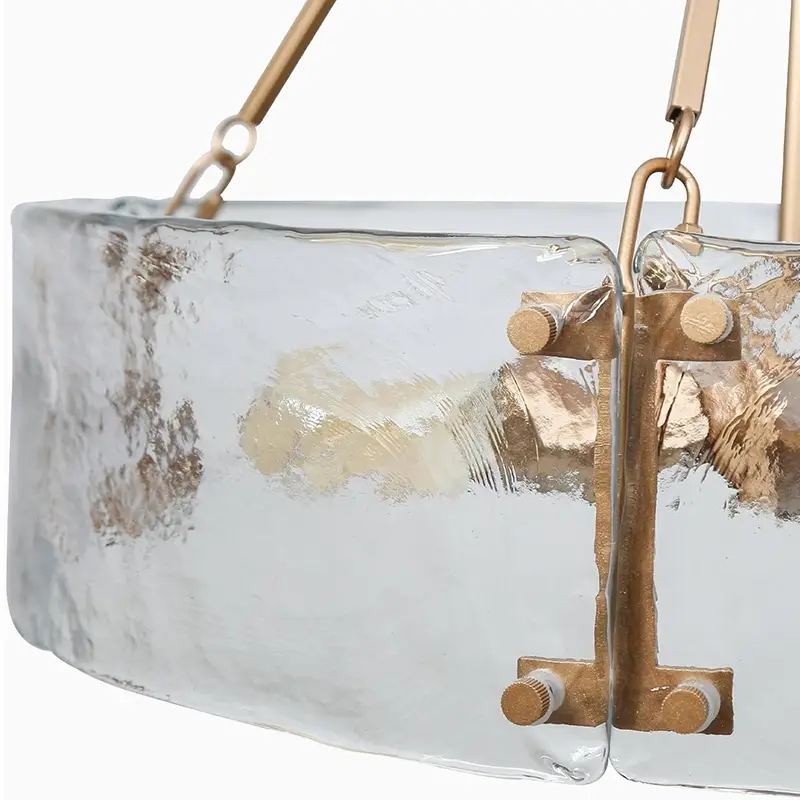 Modern Textured Glass Chandeliers