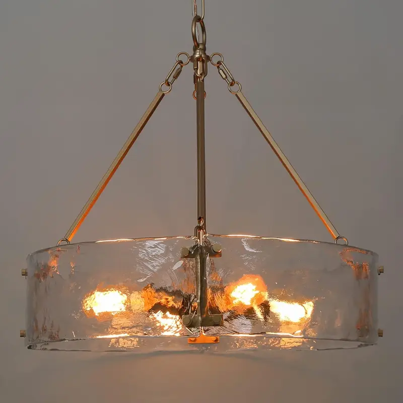 Modern Textured Glass Chandeliers