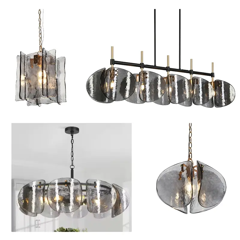 Square Handmade Glass Modern Pendant Light