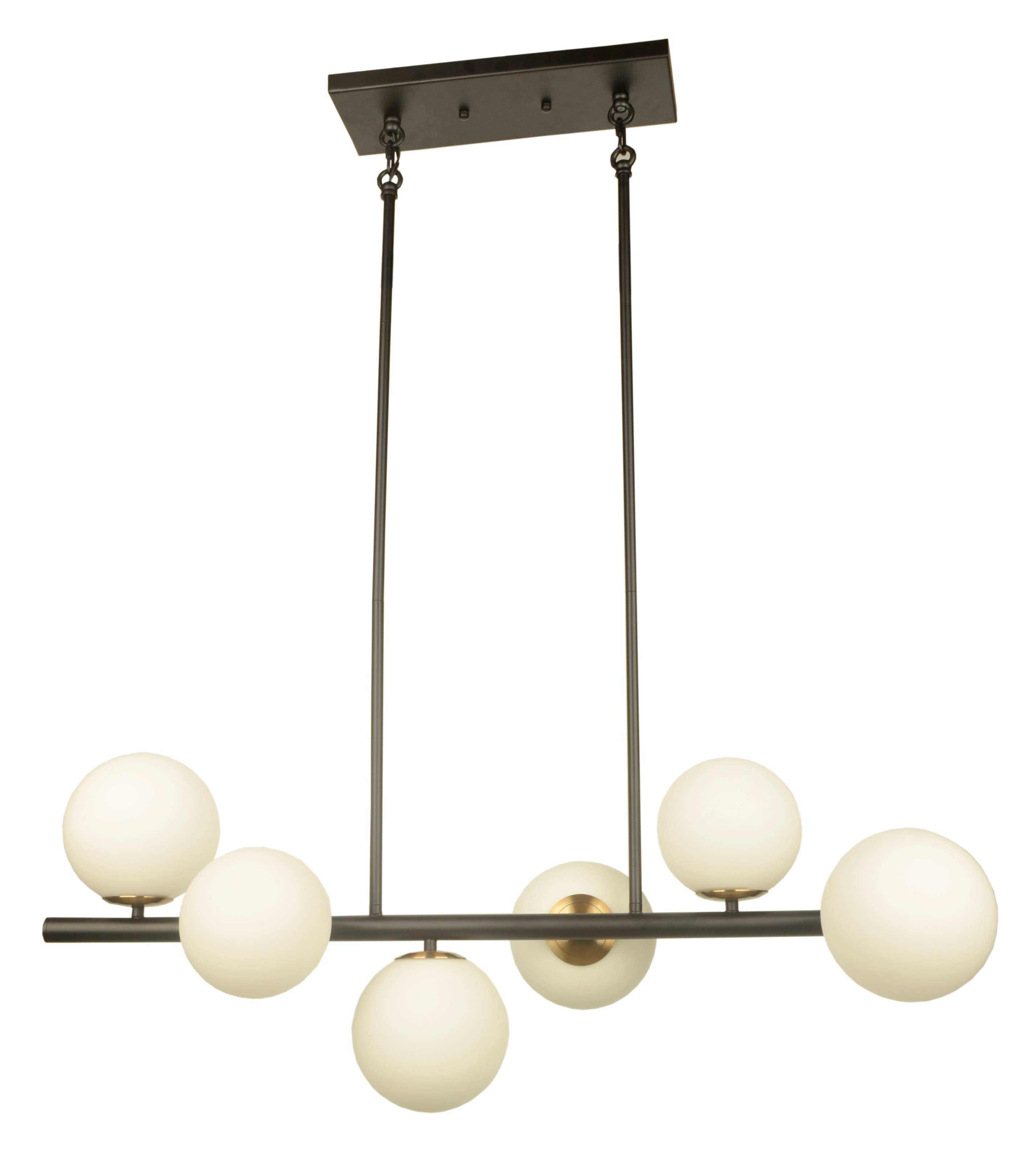 Moderne lysekrone i glass