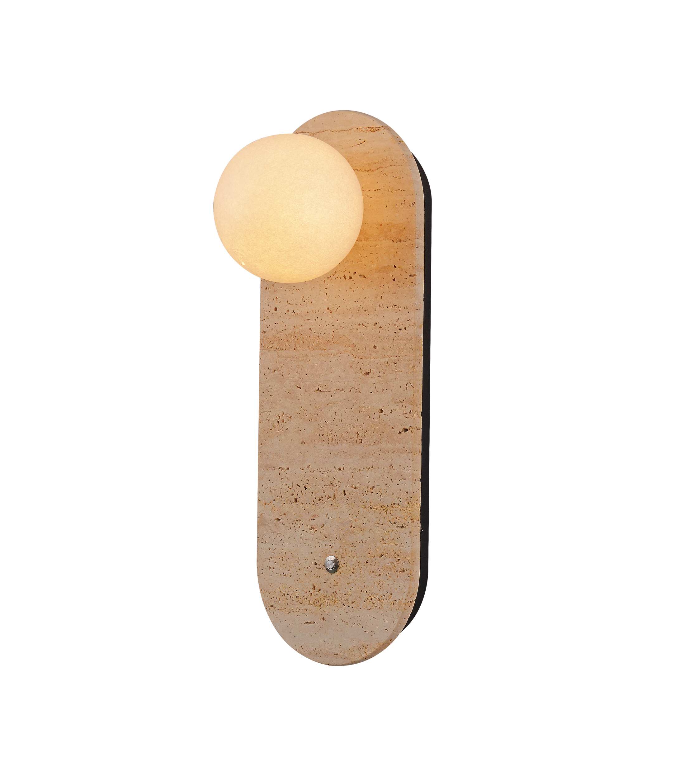 Travertin Oval Globe Vegglampe